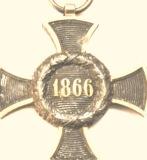 Нагрудный крест за компанию 1866 г. 